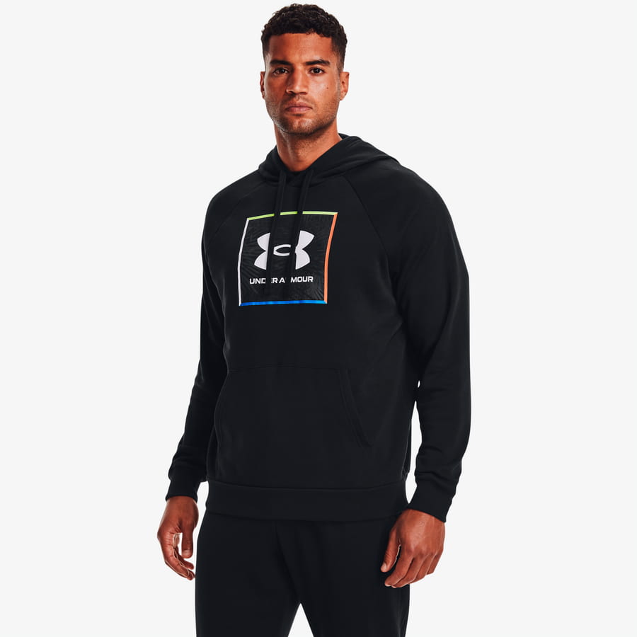 Sweatshirt Under Armour Rival Graphic Hoodie Svart | 1370349-001, 0