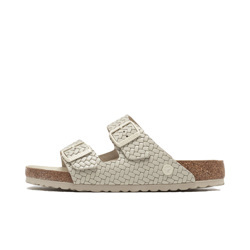 Sneakers och skor Birkenstock Birkenstock Arizona Woven Leather Sandals Beige | 1029172