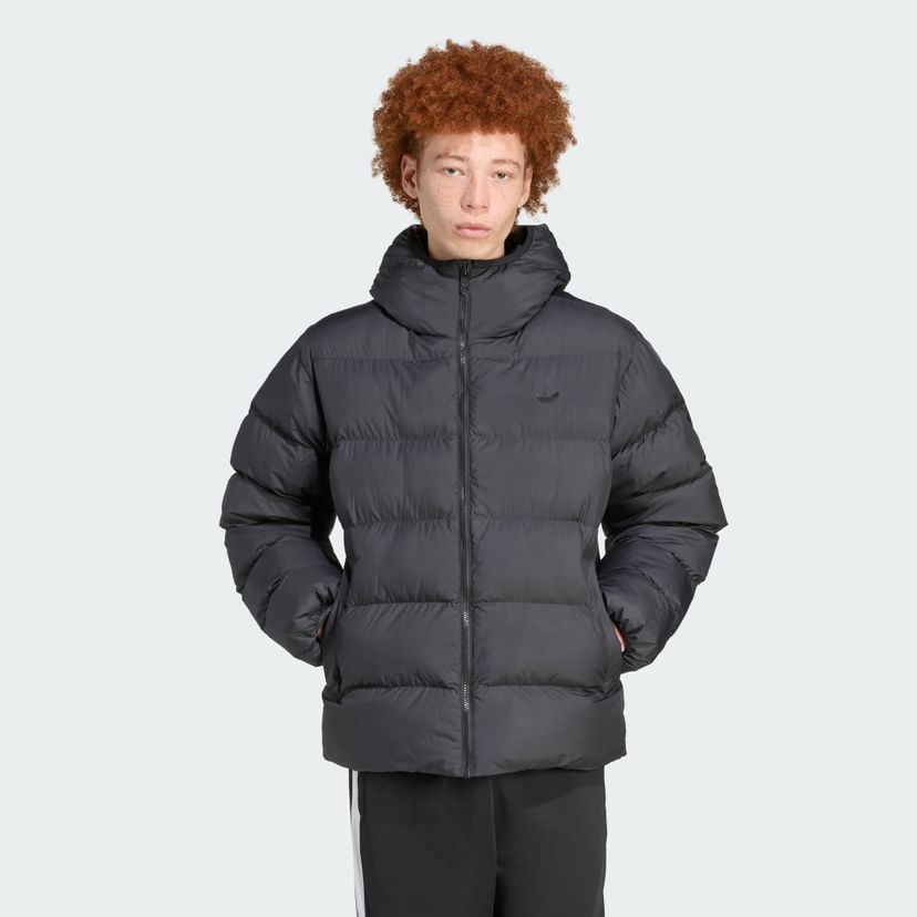 Pufferjacka adidas Performance Hooded Puffer Jacket Svart | JX4123