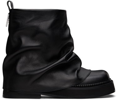 Rockar The Attico Attico Mini Robin Slouch Leather Boots Svart | 247WS832 L019, 0