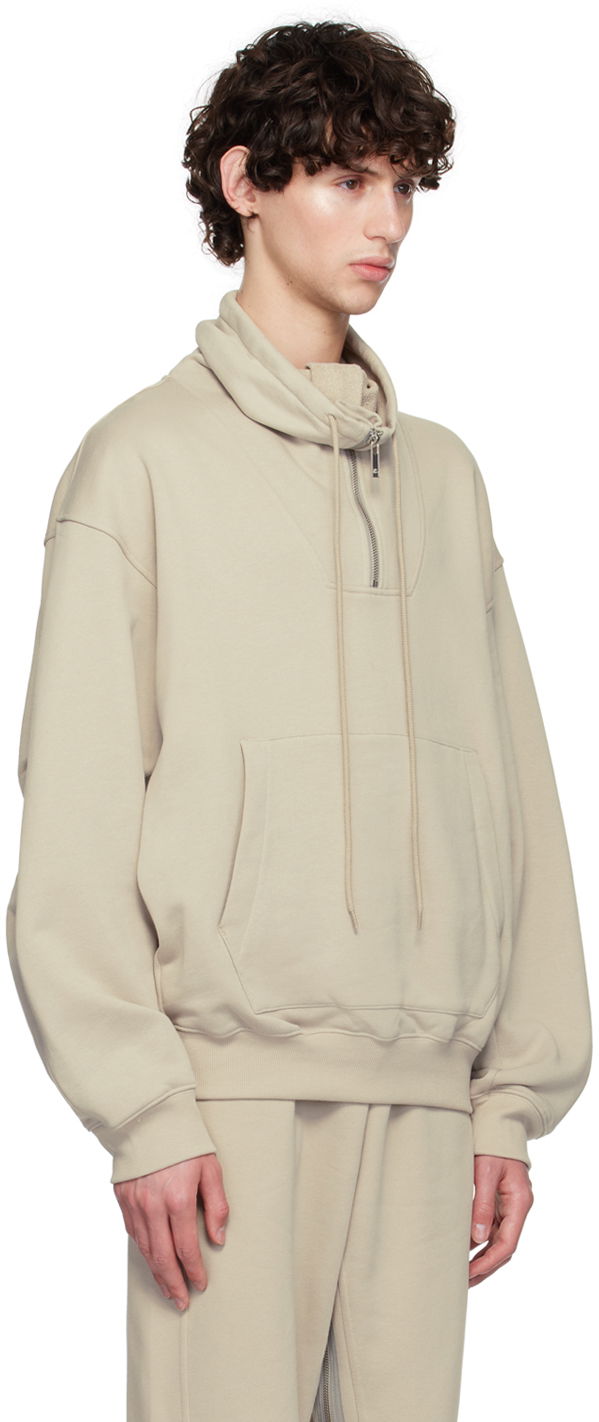 Sweatshirt Helmut Lang Helmut Lang Funnel Neck Sweatshirt Beige | O04HM509, 1