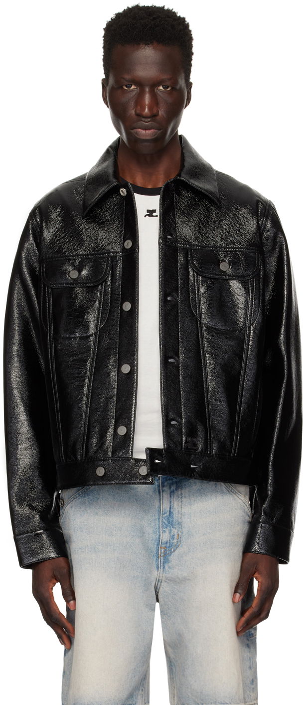 Jacka Courrèges Courrèges Trucker Jacket Svart | VESCBL063VY0014
