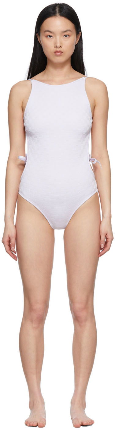 Badkläder Bottega Veneta Nylon One-Piece Swimsuit Purpur | 689538 V1LJ0, 0