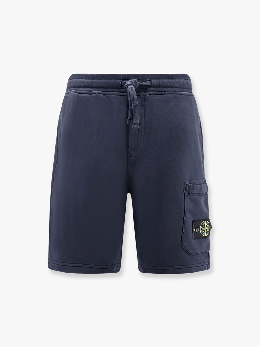 Shorts Stone Island Men's Blue Cotton Bermuda Shorts with Patch Pocket Mörkblå | K1S156200012S0051V0020