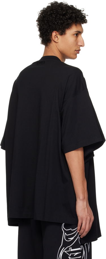 T-shirt VETEMENTS Vetements Merged Double Oversized T-Shirt Svart | UA66TR635B, 2