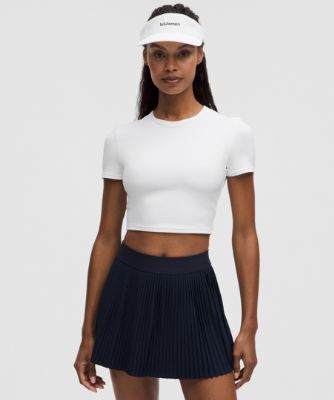 Crop top lululemon Cropped T-Shirt Slim Fit with Built-in Bra Medium Support B/C Cups L Vit | prod11871026, 7