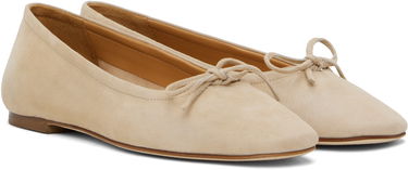 Kläder Aeyde Aeyde Delfina Suede Ballerina Flats Beige | A11-FL-MNLR08FL17-SS25-957-017, 3