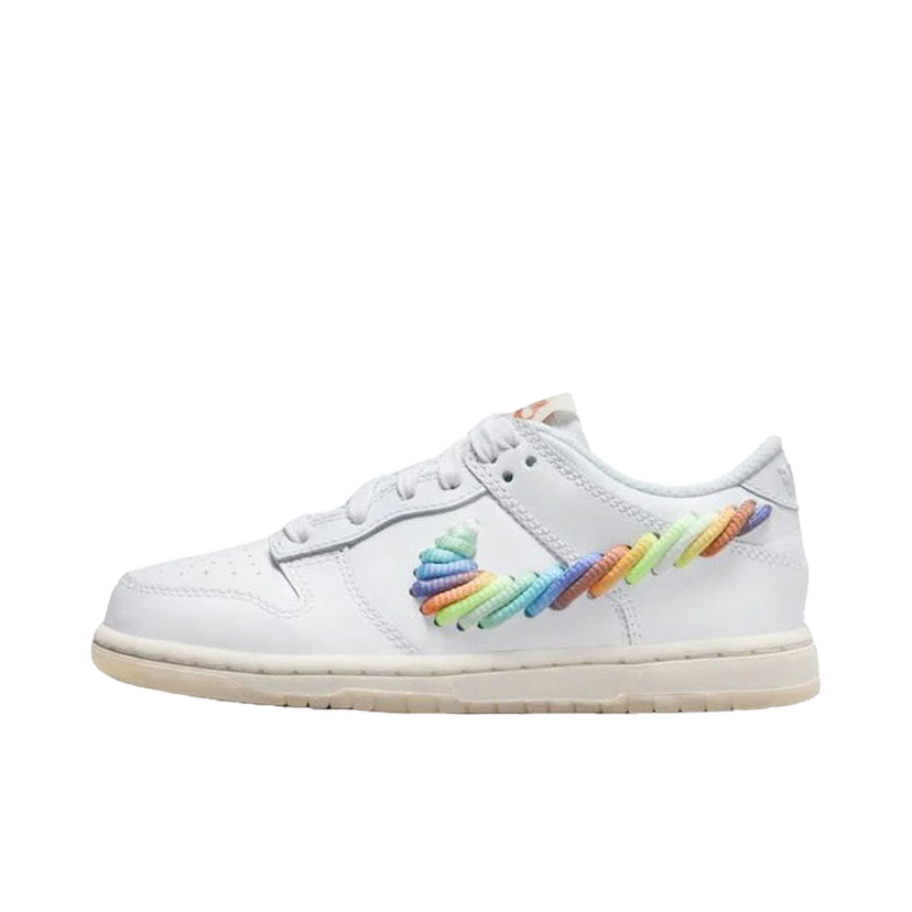 Sneakers och skor Nike Dunk Low SE Rainbow Lace Swoosh (PS) Vit | FN4862-100