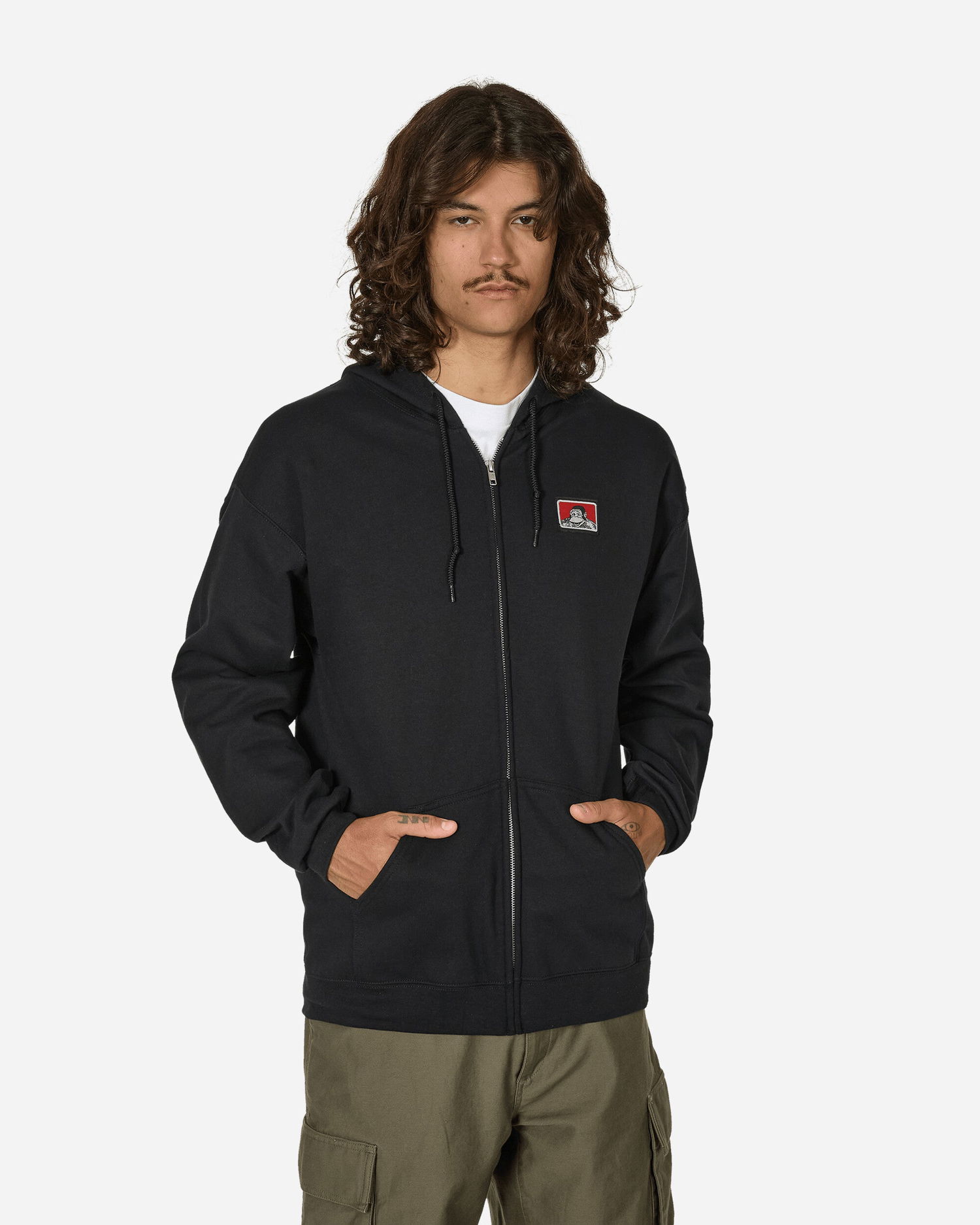Sweatshirt Ben Davis Full Zip Hoodie Svart | BEN9034 001, 1