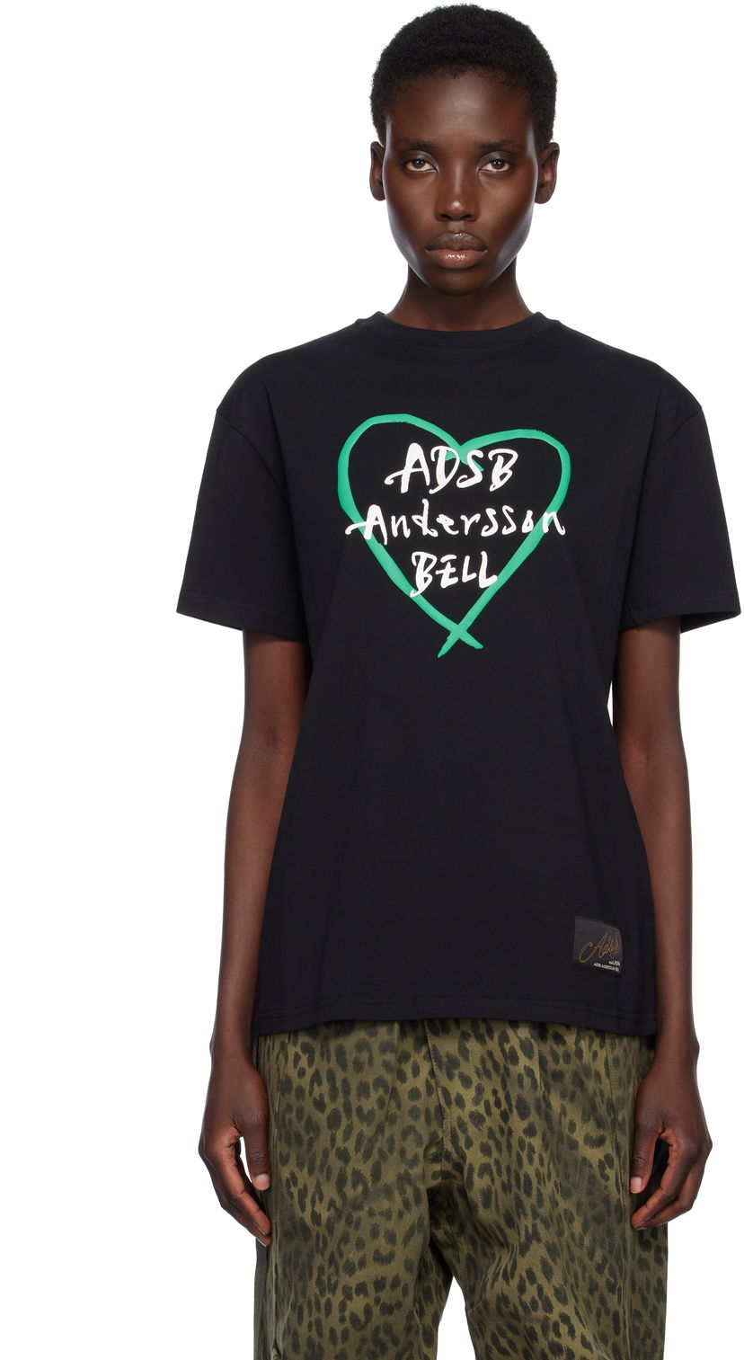 T-shirt Andersson Bell Andersson Bell Heart Kelly Logo T-Shirt Svart | atb1290u