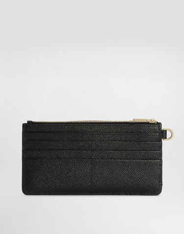 Plånbok Dolce & Gabbana Dauphine Calfskin Card Holder With Wristlet Svart | BI3335A100180999, 2