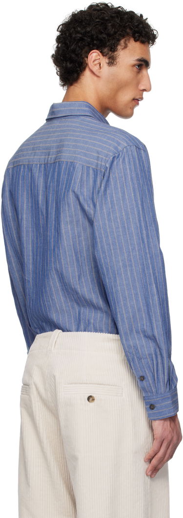 Skjorta A.P.C. A.P.C. Striped Button-Down Shirt Blå | COHFW-H12532, 2