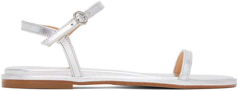 Skovård Aeyde Aeyde Nettie Flat Sandals Metallisk | A11-FS-TTTR08FL49-SS24-920-051