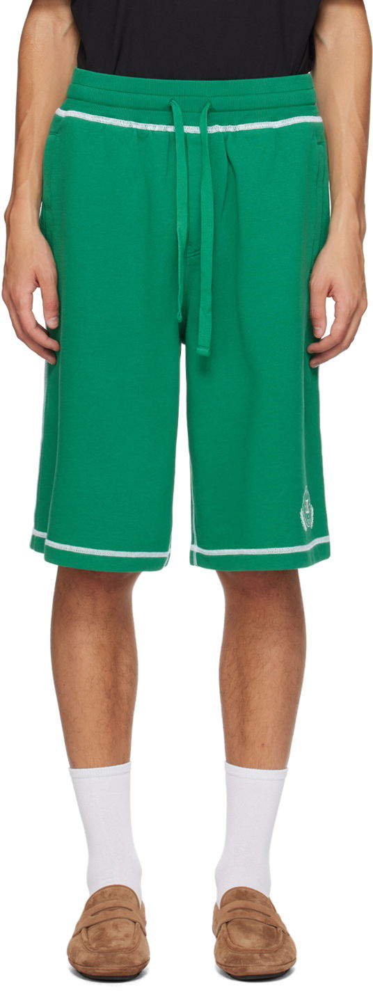 Shorts Dolce & Gabbana Embroidered-Logo Shorts Grön | GP08BZG7NON