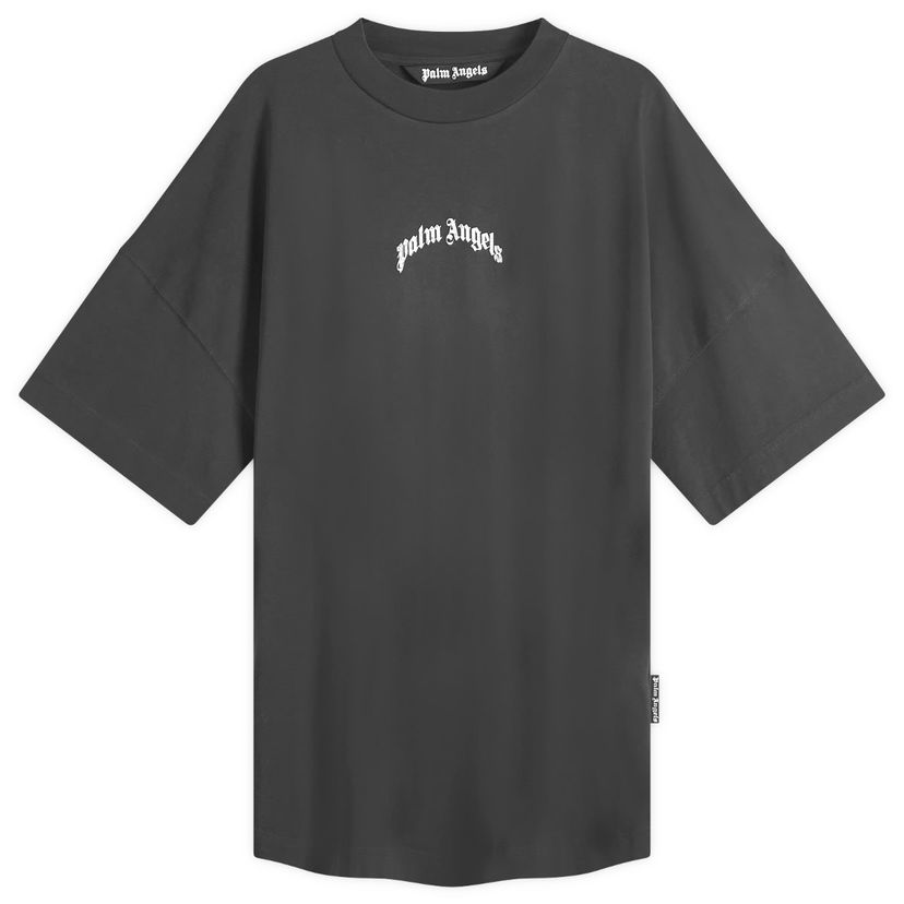 T-shirt Palm Angels Curved Logo T-Shirt Svart | PMAA002S25JER0011003