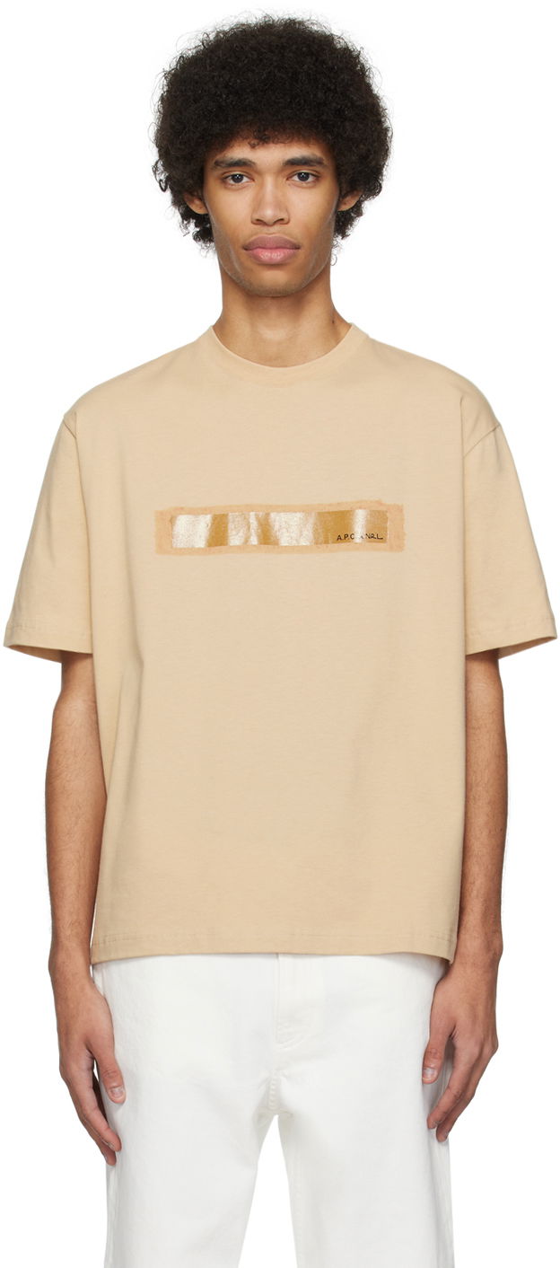 T-shirt A.P.C. Natacha Ramsay Jean T-Shirt Beige | COGYK-H26372, 0