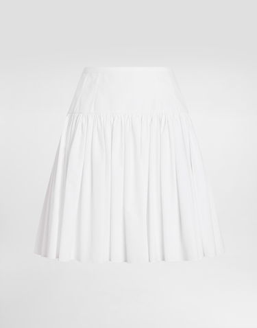 Kjol Dolce & Gabbana Dolce & Gabbana Short Cotton Circle Skirt Vit | F4CFATFU61AW0800, 0