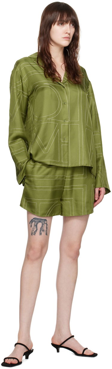 Shorts TOTEME TOTEME Monogram Shorts Grön | 241-WRB1141-FB0089, 3