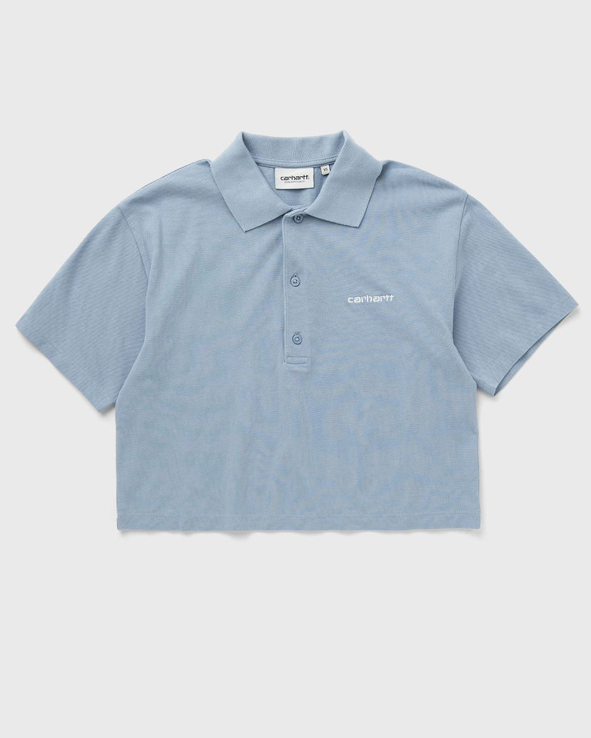 Polotröja Carhartt WIP Women's Short Sleeve Script Polo Shirt Blå | I034553-0F4.XX