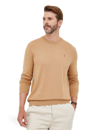 Sweater Polo by Ralph Lauren Pullover Sweater Beige | 710866549008