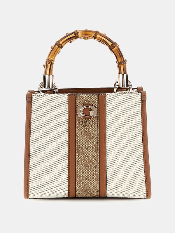 Handväska GUESS Kerima 4G Logo Mini Handbag Beige | HWAG9337770