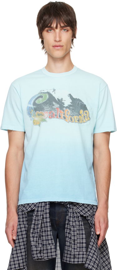T-shirt ERL ERL California Wave Graphic T-Shirt Blå | ERL09T002, 0