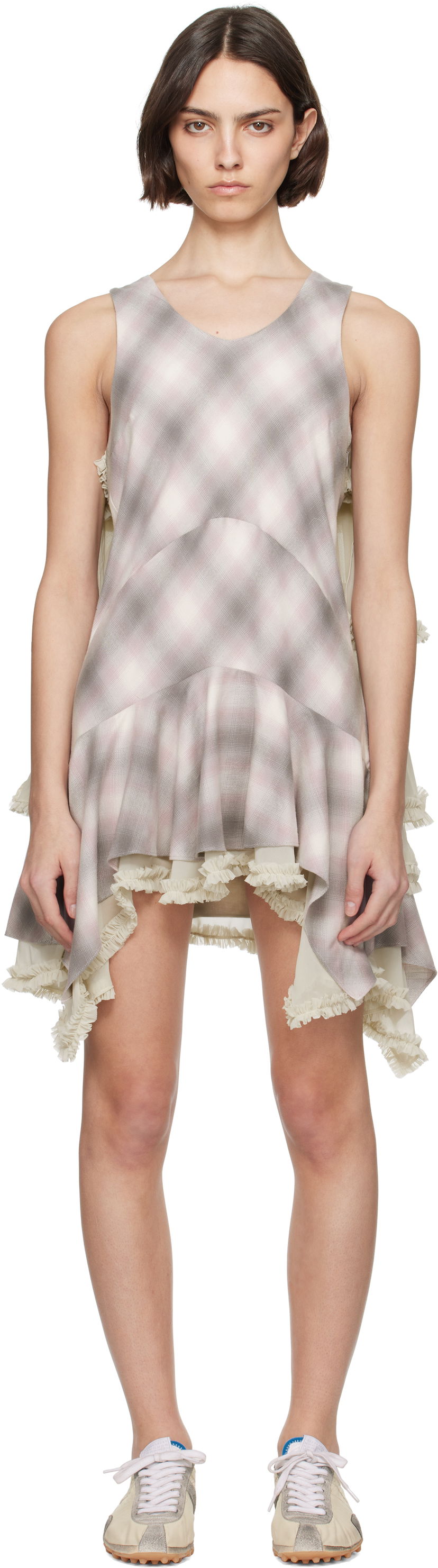 Klä Collina Strada Collina Strada Phlox Layered Mini Dress Beige | XX4036