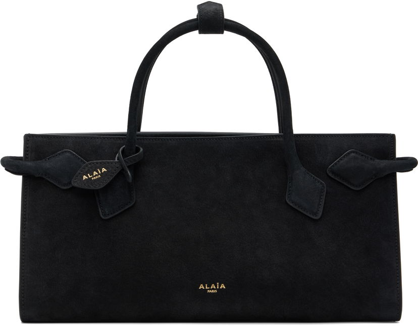 Tygpåse Alaïa ALAÏA Small Suede Hand Tote Svart | AA1S14033CA214