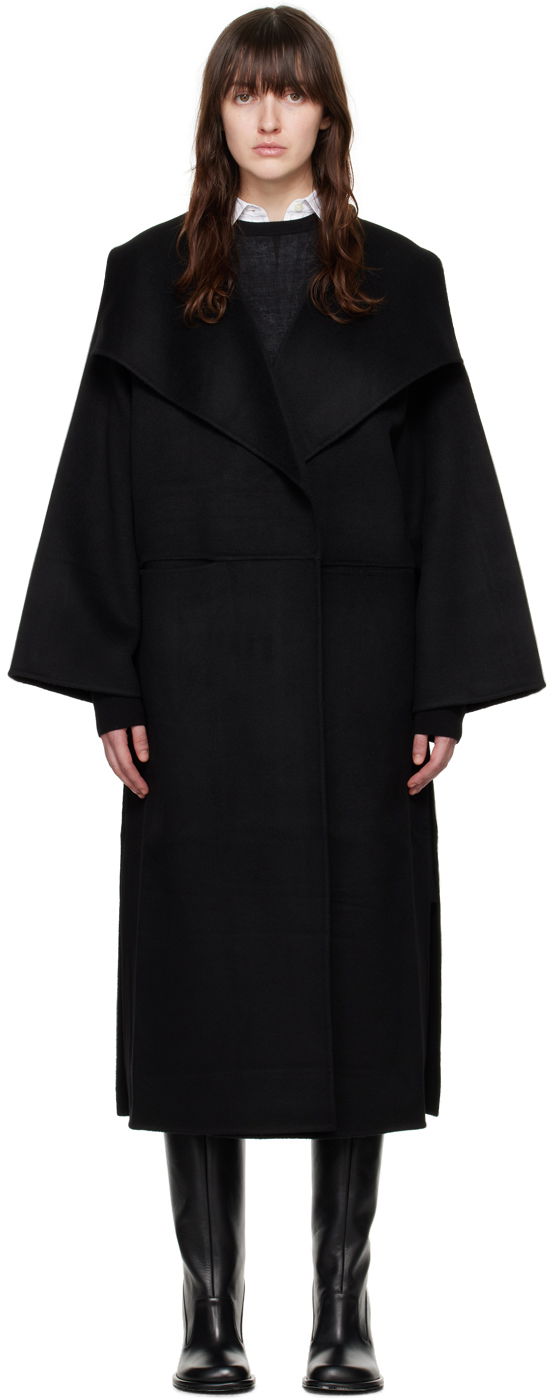 Rockar TOTEME Signature Wool Oversized Coat Svart | 211-110-717