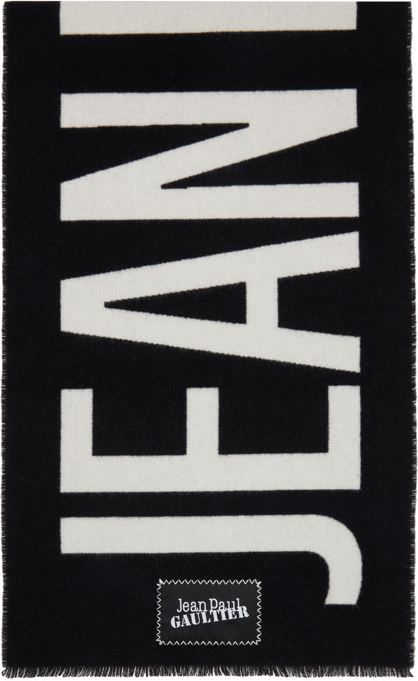 Halsduk Jean Paul Gaultier Gaultier 'The Jean Paul Gaultier' Logo Scarf Svart | 24/30-U-EC035P-C549-0001