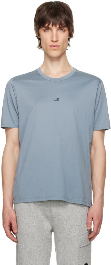 T-shirt C.P. Company C.P. Company Mercerized Jersey Logo T-Shirt Blå | 18CMTS088A-006374G, 0