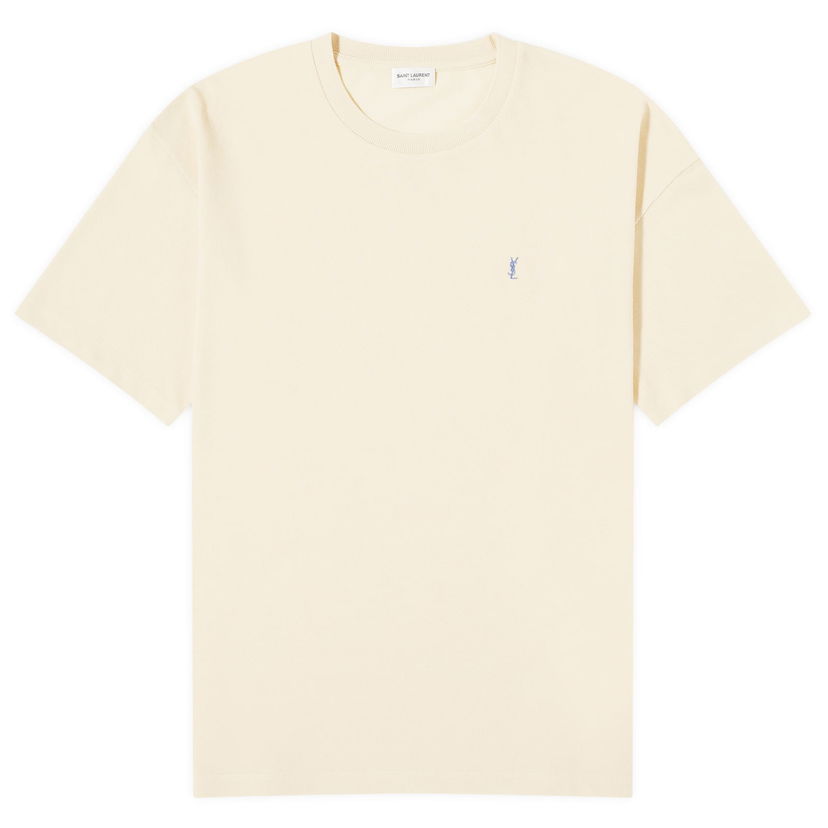 T-shirt Saint Laurent Pique Logo Rosa | 781566Y37HC-7265