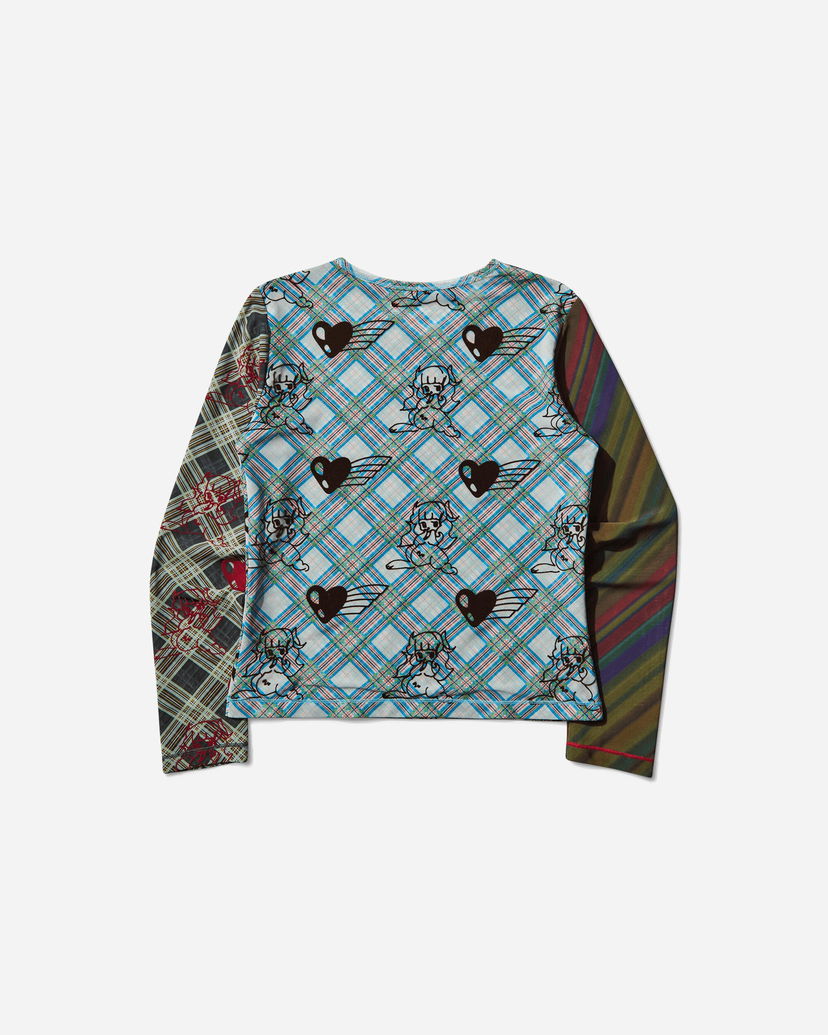 T-shirts och linne Chopova Lowena Bun Gal Flocked Mesh Longsleeve Top Flerfärgad | 2421 MLT