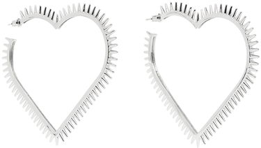 Örhängen We11done We11done Large Spike Heart Earrings Metallisk | WD-AJ1-23-514-U-SV, 1