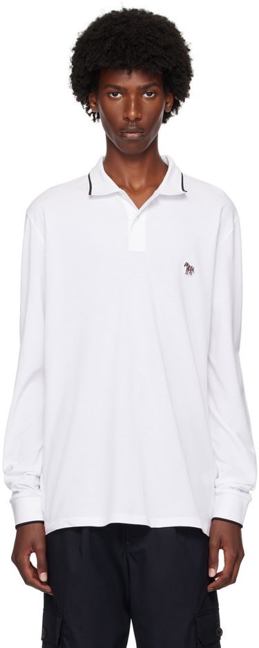 Polotröja Paul Smith PS Paul Smith Zebra Long Sleeve Polo Vit | M2R-142MZ-N21580-01, 0