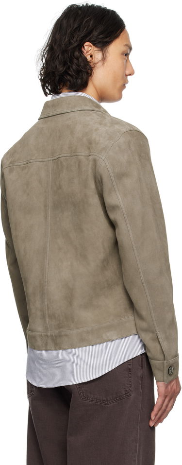 Jacka AMI AMI Paris Buttoned Suede Jacket Grå | HJK243.LH0054, 2