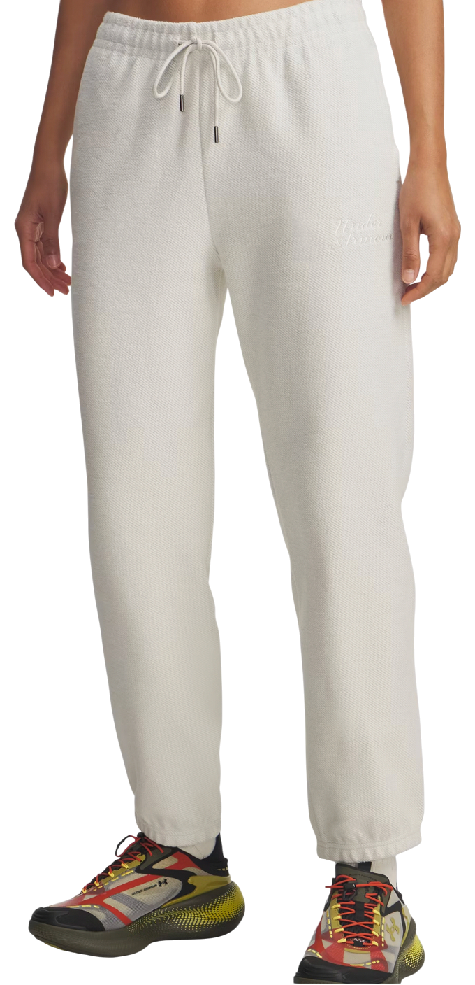 Träningsbyxor Under Armour Icon Terry Varsity Jogger Beige | 6004858-110