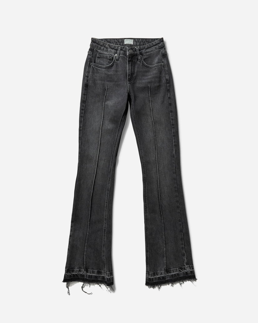 Jeans GUESS Women's Flare Denim Pants Black Svart | W4BU18D5AK1 GBS2