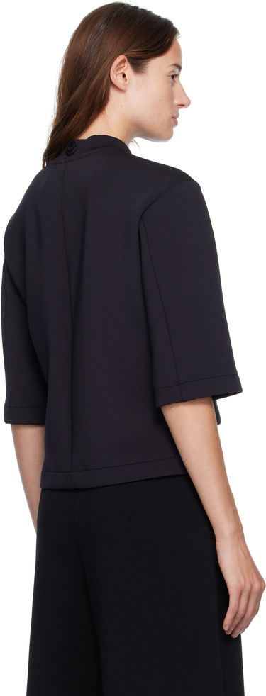 T-shirt Moncler Genius x Edward Enninful Neoprene Cropped Mock Neck Tee Svart | K24038C0000289A8K, 2