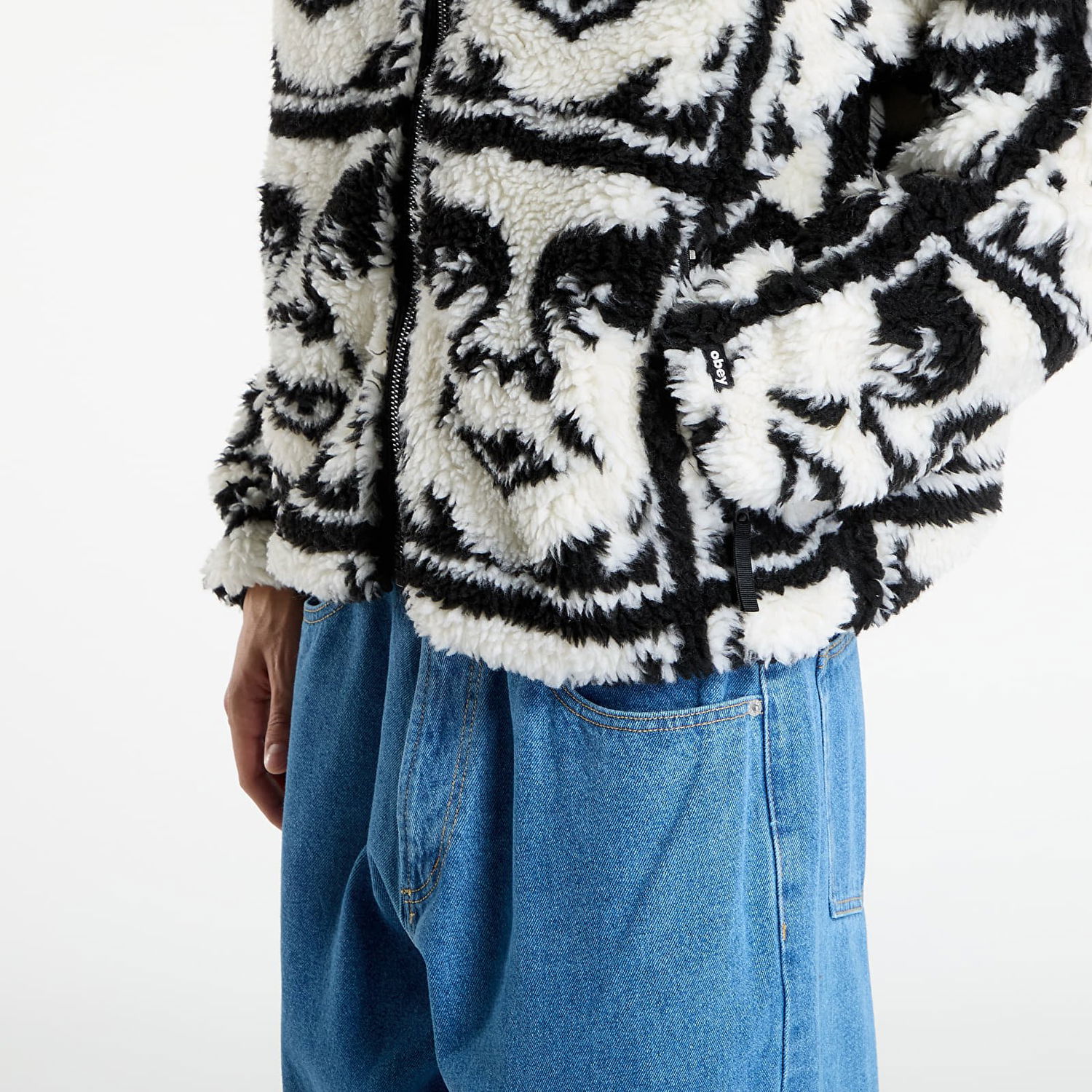 Jacka OBEY OBEY Repeated Icon Sherpa Jacket Flerfärgad | 121800608-BKM, 1