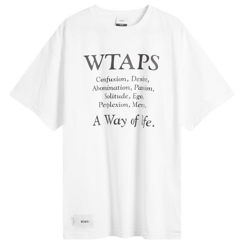 T-shirt WTAPS T-Shirt with Philosophical Text Print Vit | 251ATDT-STM08S-WHT