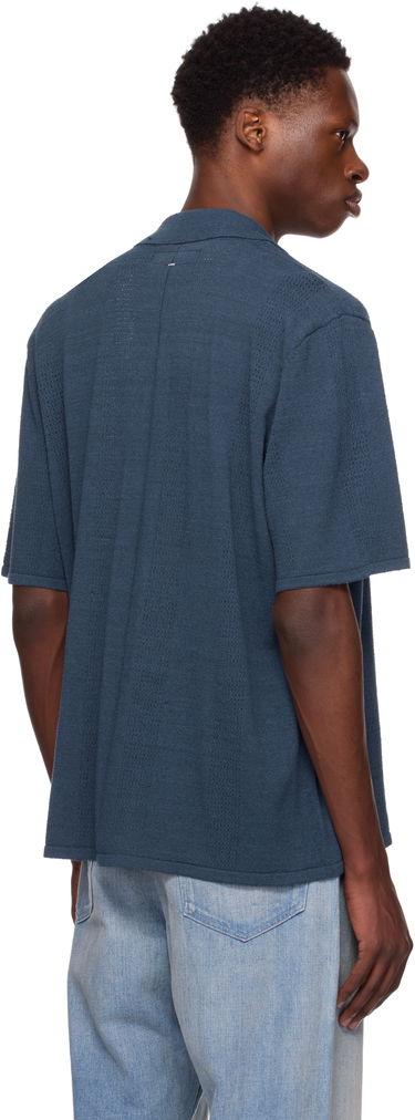 Skjorta rag & bone Rag & Bone Avery Zuma Knitted Shirt Blå | MBS25P020NC20, 2
