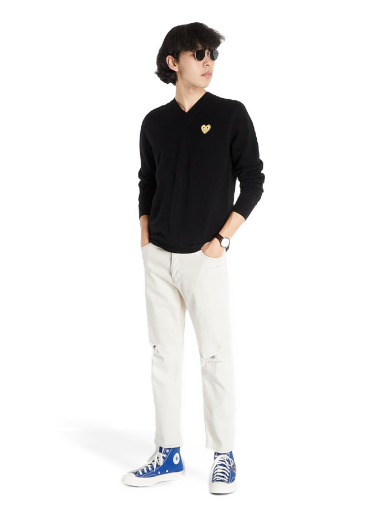 Sweater Comme des Garçons PLAY Knit Pullover Svart | AZN048 Black