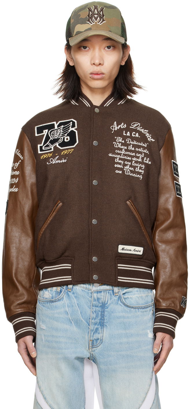 Bomberjacka AMIRI Eagle Bomber Jacket Brun | PS24MOS054