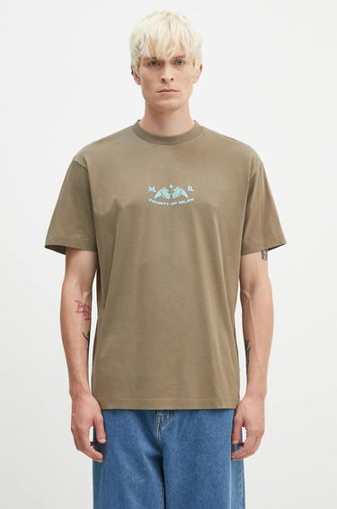 T-shirt Marcelo Burlon Vintage Logo Basic T-Shirt Print Grön | CMAA056F24JER0066E4D, 0