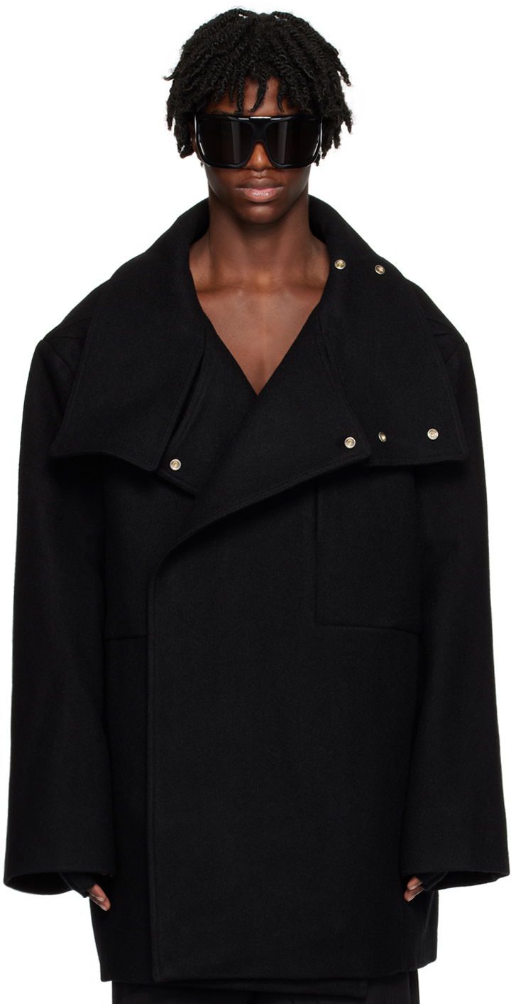 Jacka Rick Owens Caban Jacket Svart | RR02C7758 WY, 0