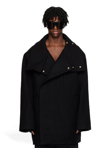Jacka Rick Owens Caban Jacket Svart | RR02C7758 WY