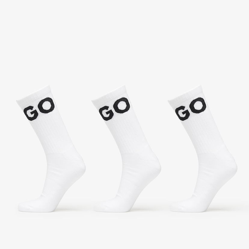 Strumpor BOSS Hugo Boss 3-Pack Iconic Quarter Socks Vit | 50531517-100