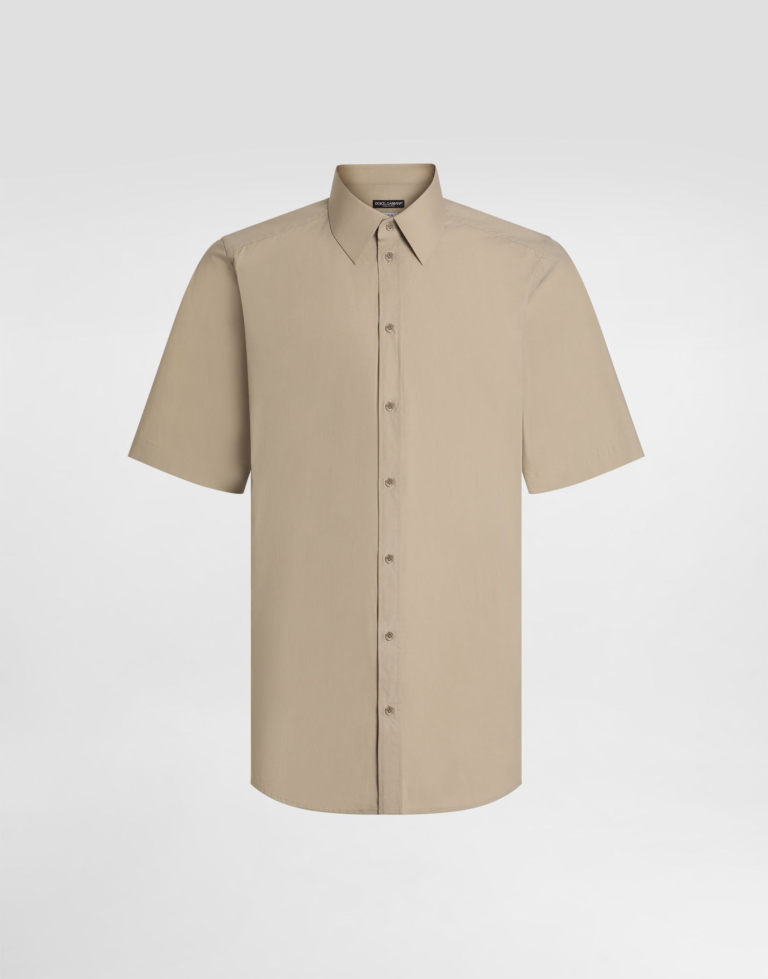 Skjorta Dolce & Gabbana Dolce & Gabbana Men's Extra Fine Poplin Short Sleeve Shirt Beige | G5NN5TFUEFJM3954, 0