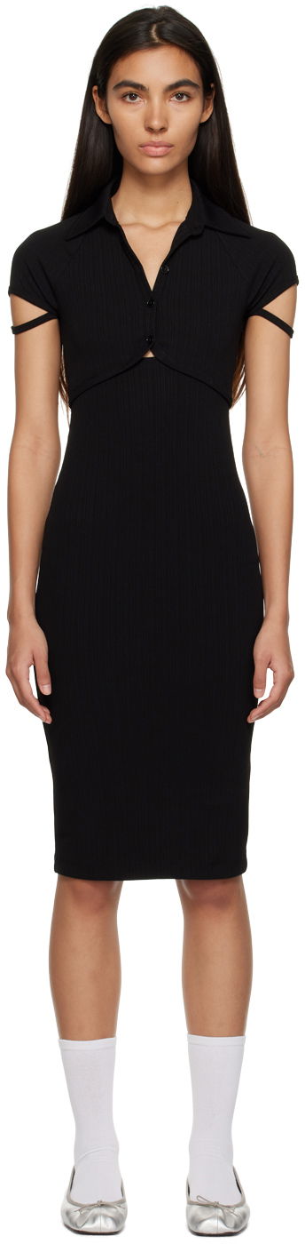 Klä Helmut Lang Helmut Lang Cutout Midi Dress Svart | N01HW605